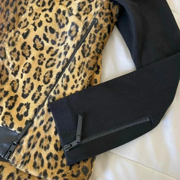 Milly leather trim leopard sweater - Picture 3 of 9